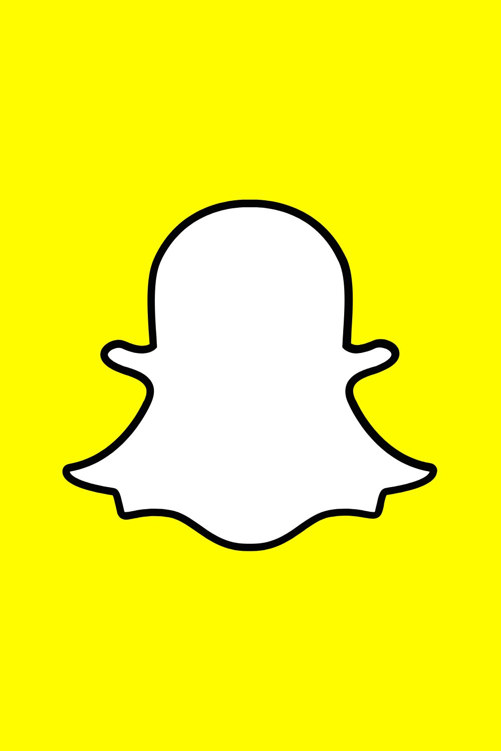Snapchat ghost logo on bright yellow background representing Snapchat trends for small business 2025.